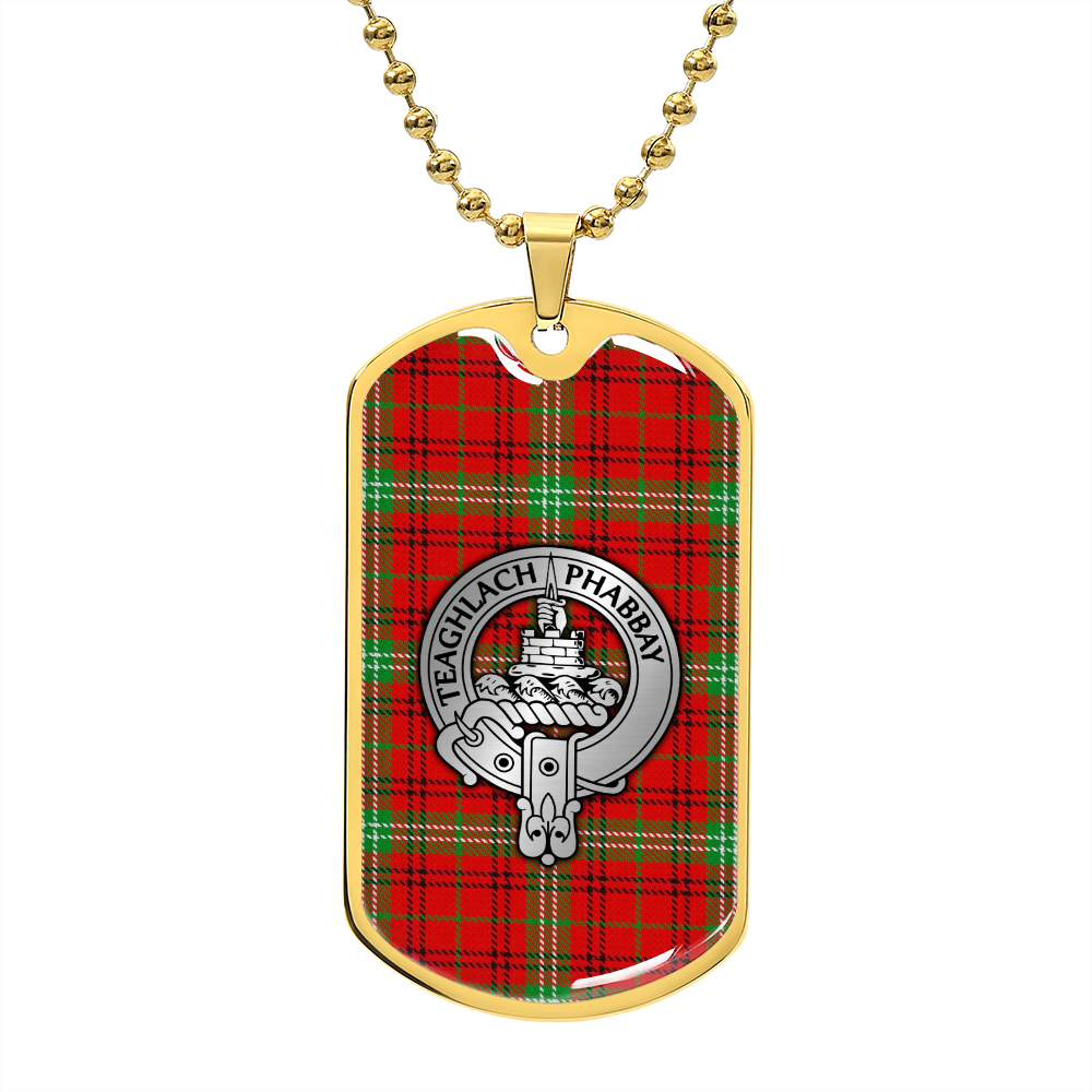 Clan Morrison Crest & Tartan Dog Tag