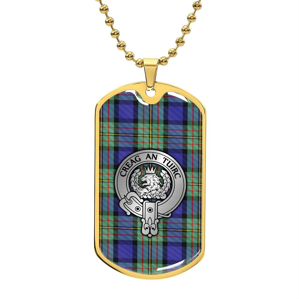 Clan MacLaren Crest & Tartan Dog Tag