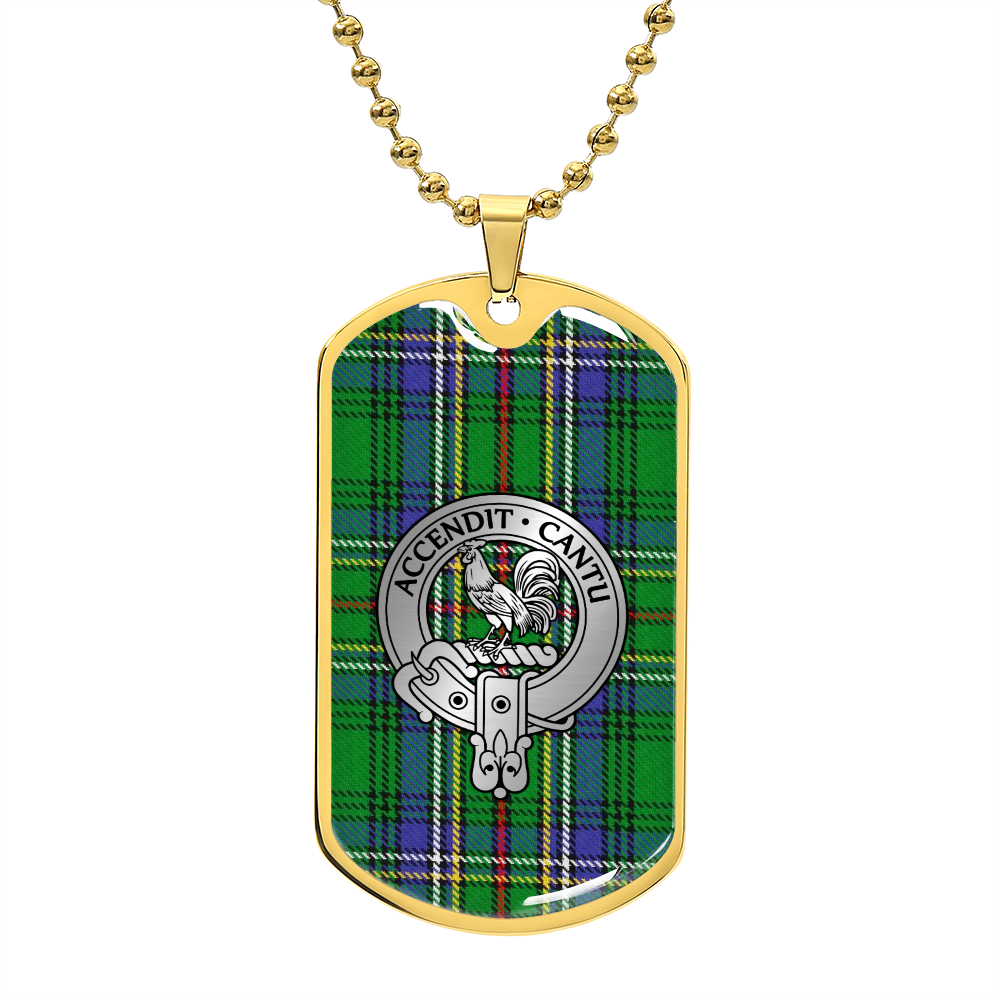 Clan Cockburn Crest & Tartan Dog Tag