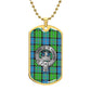 Clan Stirling Crest & Tartan Dog Tag Necklace