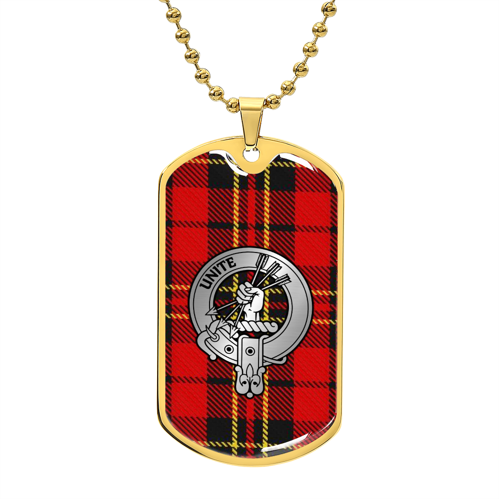 Clan Brodie Crest & Tartan Dog Tag