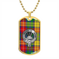 Clan Buchanan Crest & Tartan Dog Tag