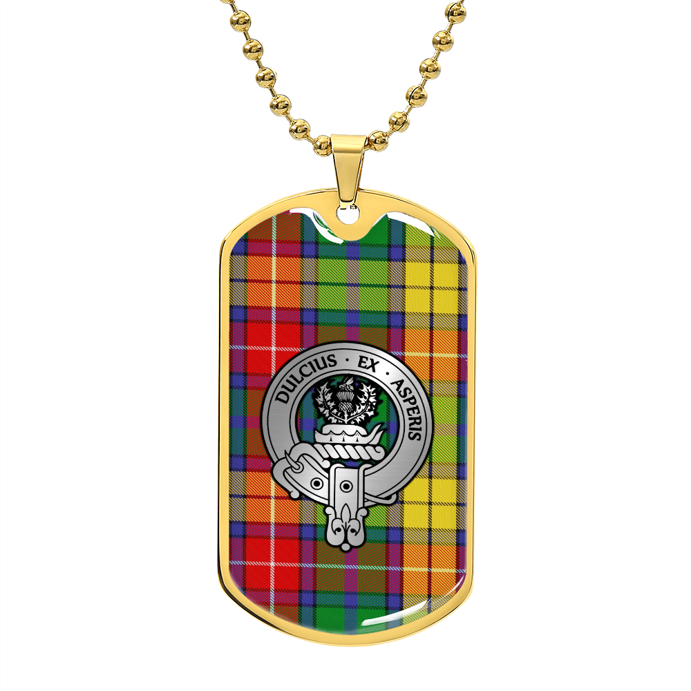 Clan Buchanan Crest & Tartan Dog Tag