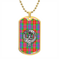 Clan Fraser Crest & Tartan Dog Tag