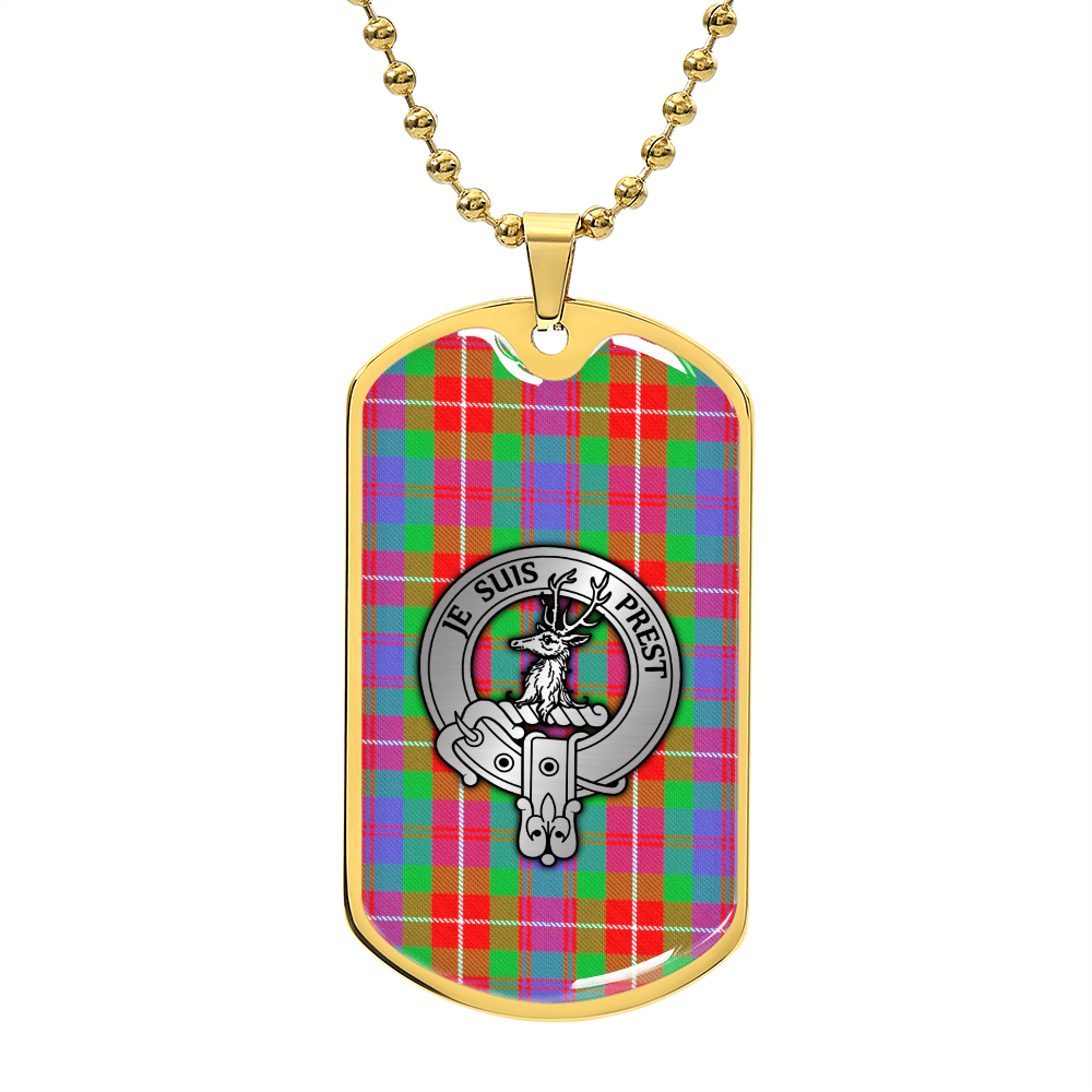 Clan Fraser Crest & Tartan Dog Tag