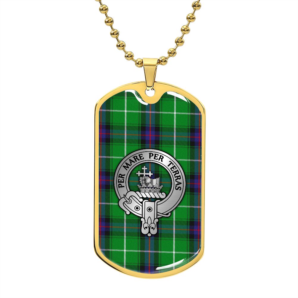 Clan MacDonald of the Isles Crest & Tartan Dog Tag
