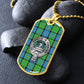 Clan Stirling Crest & Tartan Dog Tag Necklace