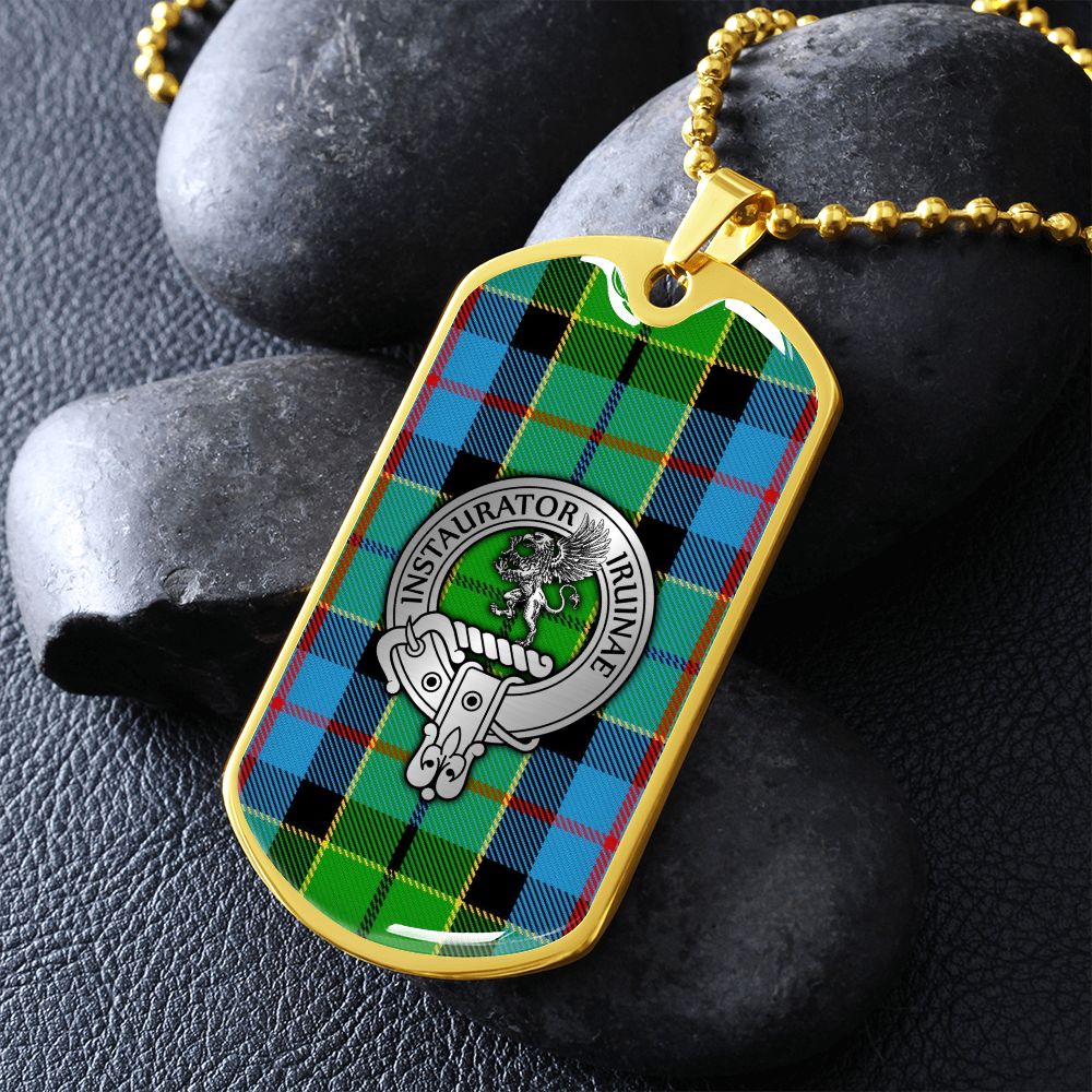 Clan Forsyth Crest & Tartan Dog Tag