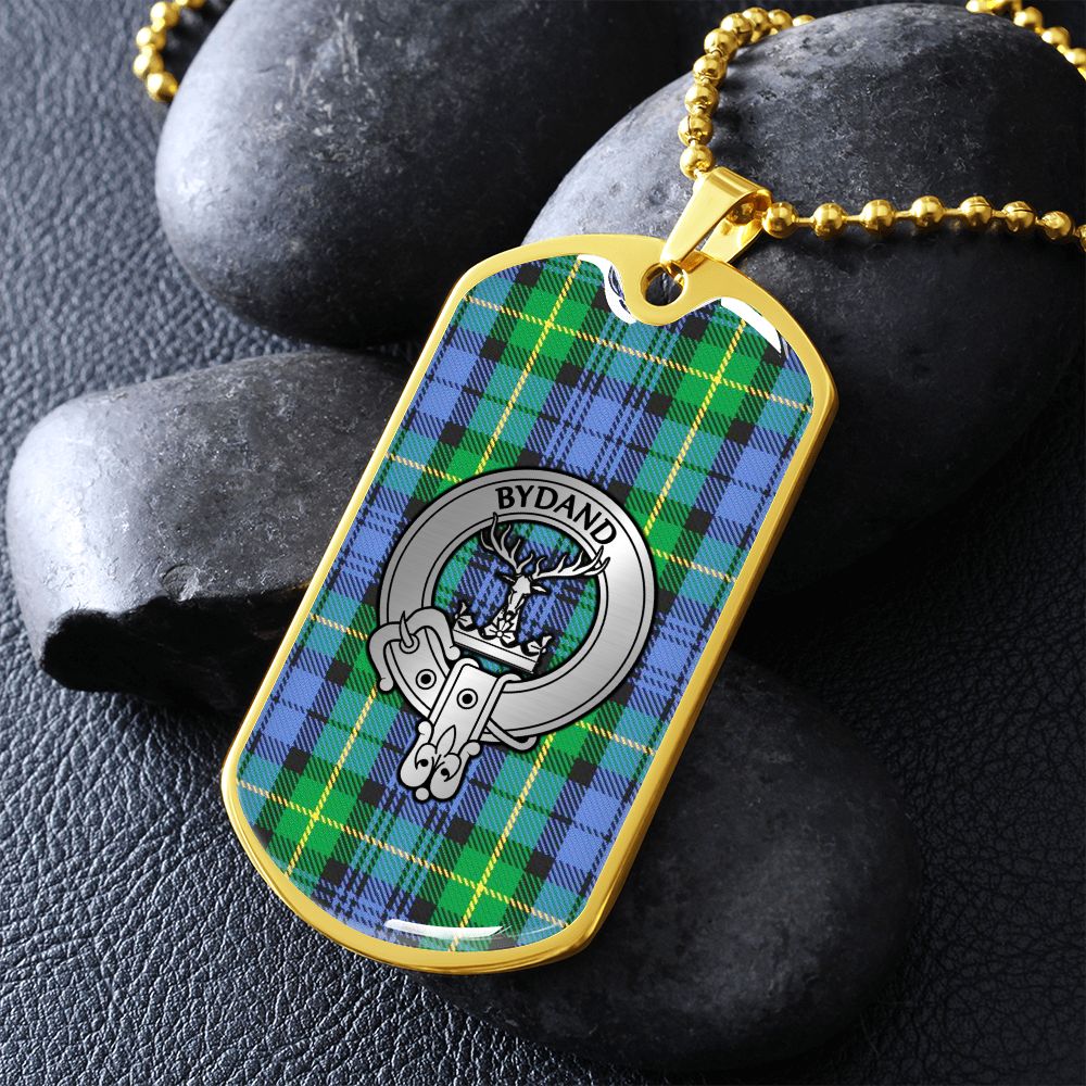 Clan Gordon Crest & Tartan Dog Tag