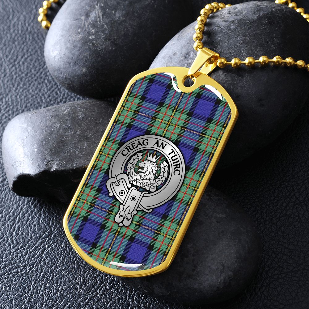 Clan MacLaren Crest & Tartan Dog Tag