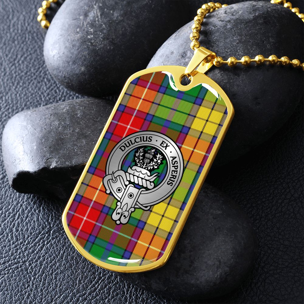 Clan Buchanan Crest & Tartan Dog Tag