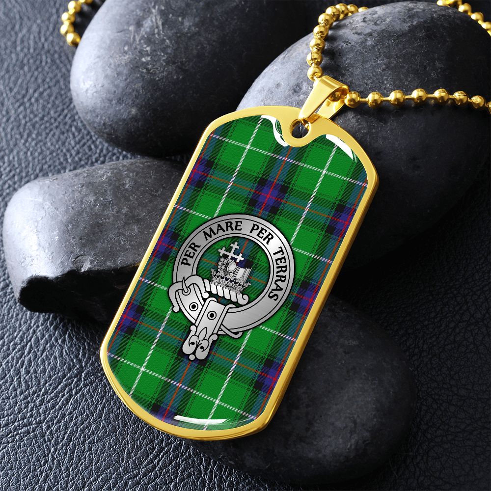 Clan MacDonald of the Isles Crest & Tartan Dog Tag