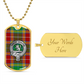 Clan Baxter Crest & Tartan Dog Tag