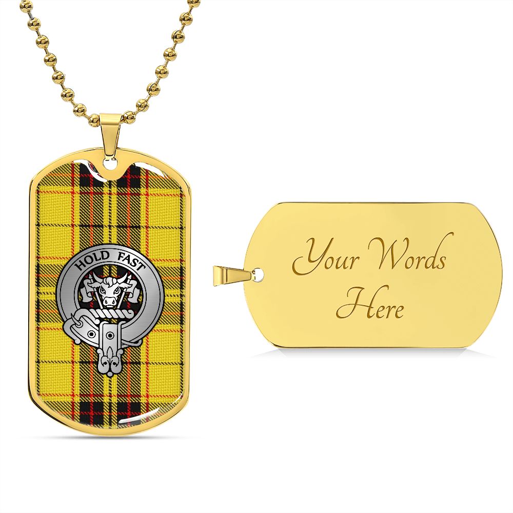 Clan MacLeod Crest & Tartan Dog Tag