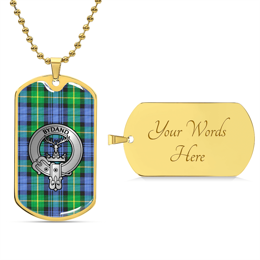 Clan Gordon Crest & Tartan Dog Tag