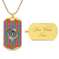 Clan Fraser Crest & Tartan Dog Tag