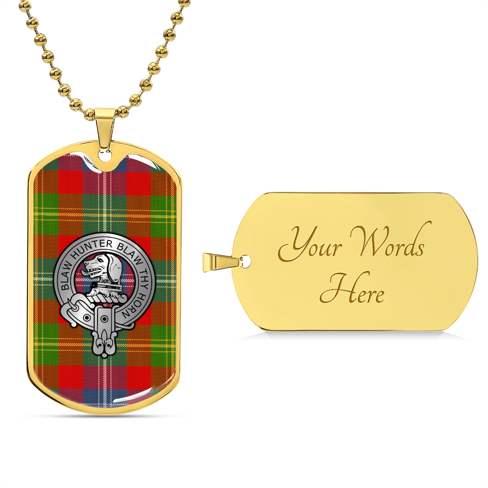 Clan Forrester Crest & Tartan Dog Tag