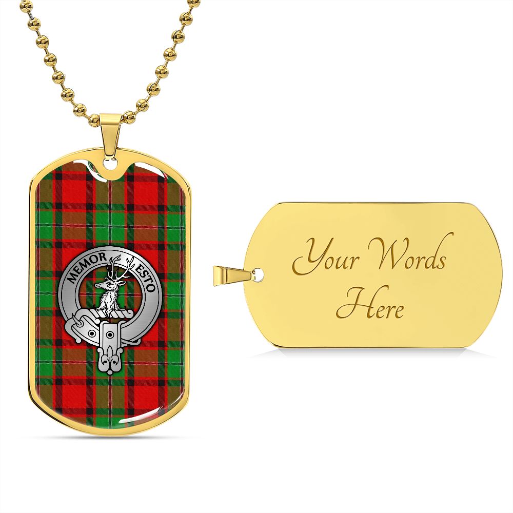 Clan MacPhail Crest & Tartan Dog Tag