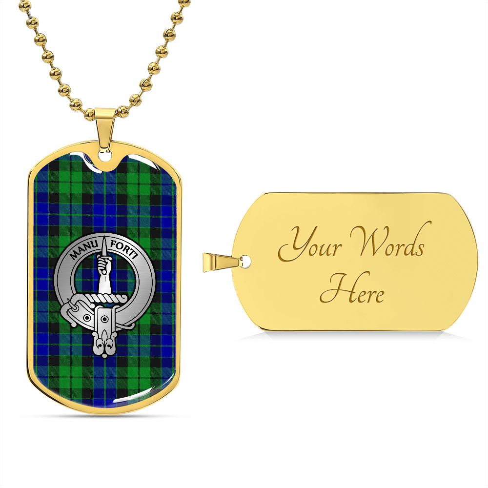 Clan MacKay Crest & Tartan Dog Tag