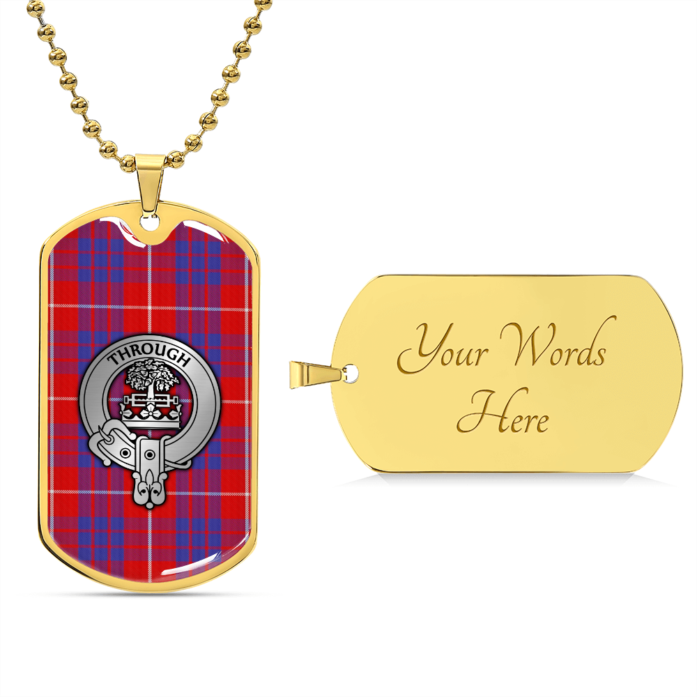Clan Hamilton Crest & Tartan Dog Tag
