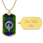 Clan Gunn Crest & Tartan Dog Tag