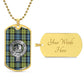 Clan Campbell Crest & Tartan Dog Tag