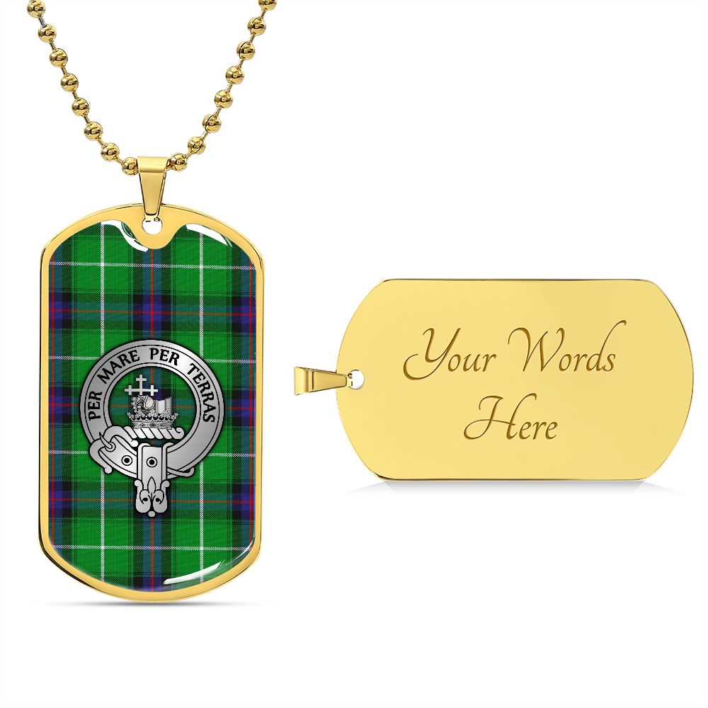Clan MacDonald of the Isles Crest & Tartan Dog Tag
