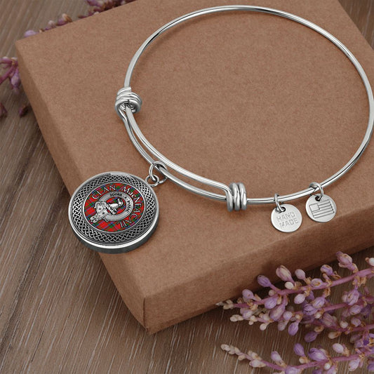 Clan MacNicol Crest & Tartan Knot Bangle