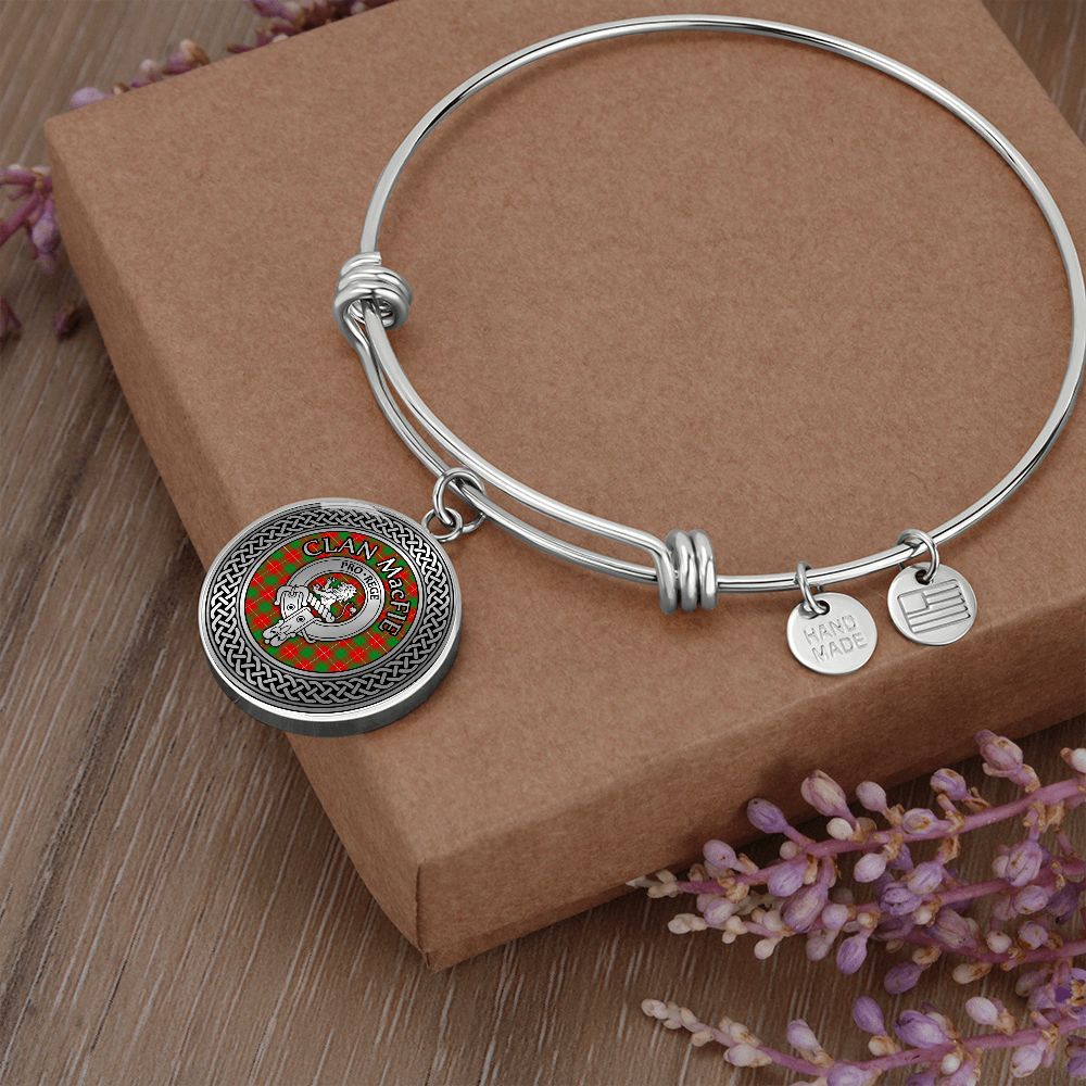 Clan MacFie Crest & Tartan Knot Bangle