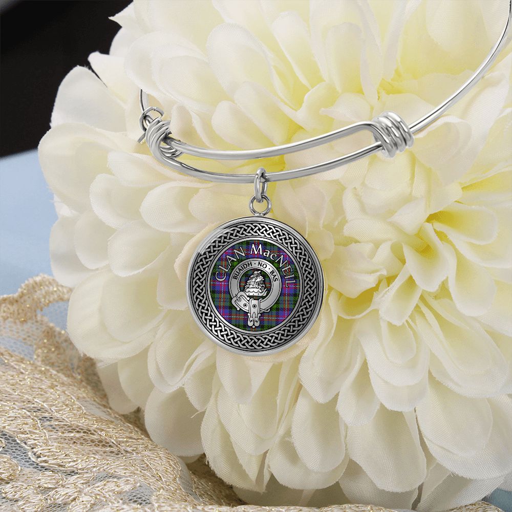 Clan MacNeill Crest & Tartan Knot Bangle