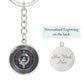 Clan MacNeill Crest & Tartan Knot Pendant Keychain