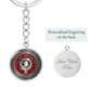 Clan Ramsay Crest & Tartan Knot Pendant Keychain