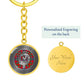 Clan Sinclair Crest & Tartan Knot Pendant Keychain