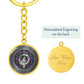 Clan MacNeill Crest & Tartan Knot Pendant Keychain