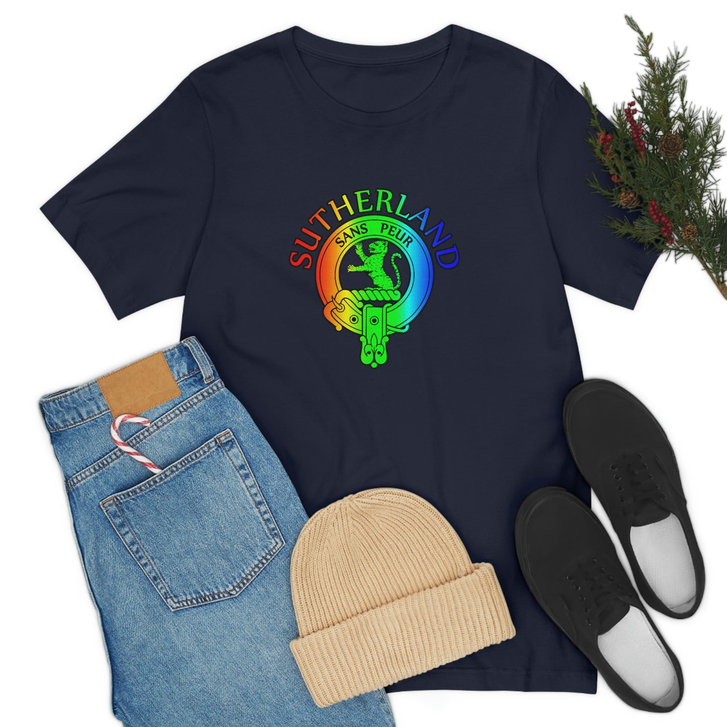 Clan Sutherland Rainbow Crest T-Shirt