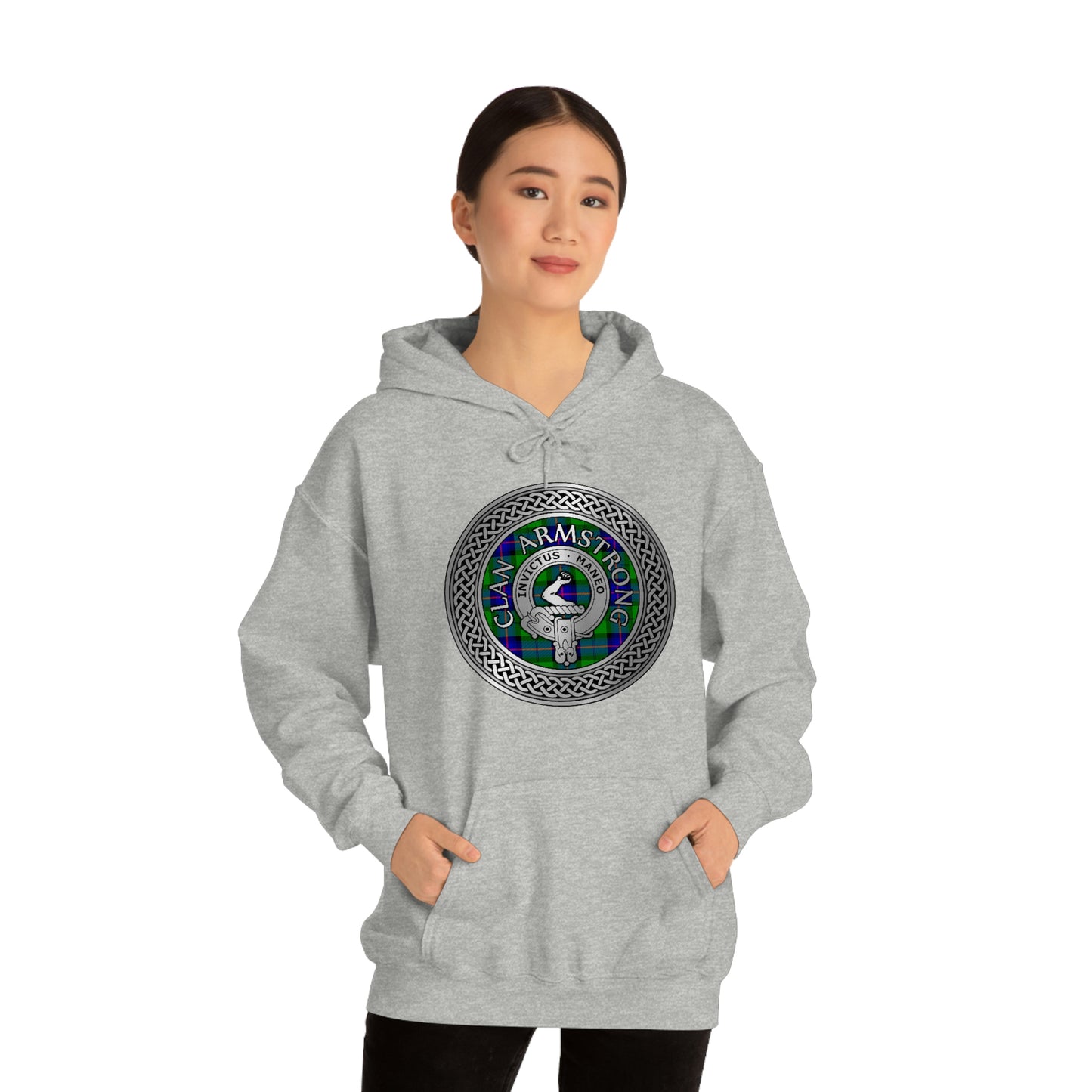 Clan Armstrong Crest & Tartan Unisex Heavy Blend™ Hooded Sweatshirt