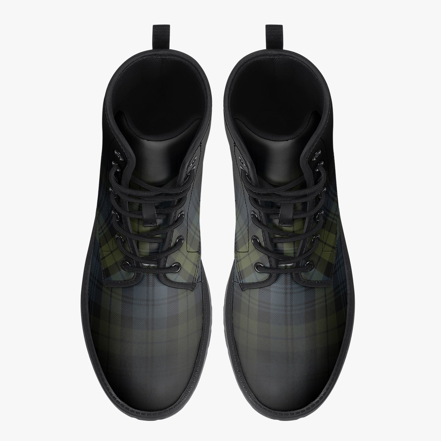 Clan Campbell Crest & Tartan Leather Boots