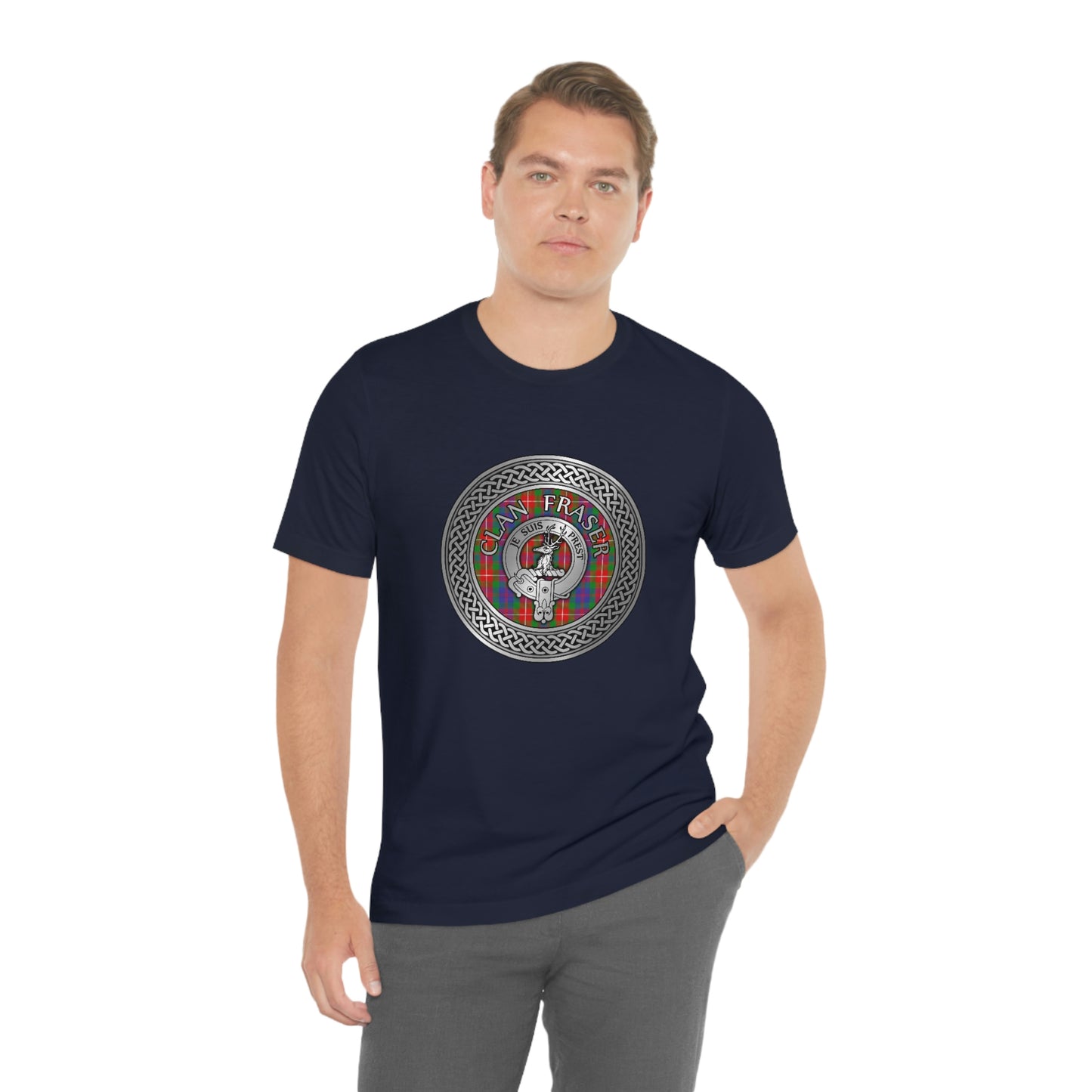 Clan Fraser of Lovat Crest & Tartan Knot T-Shirt