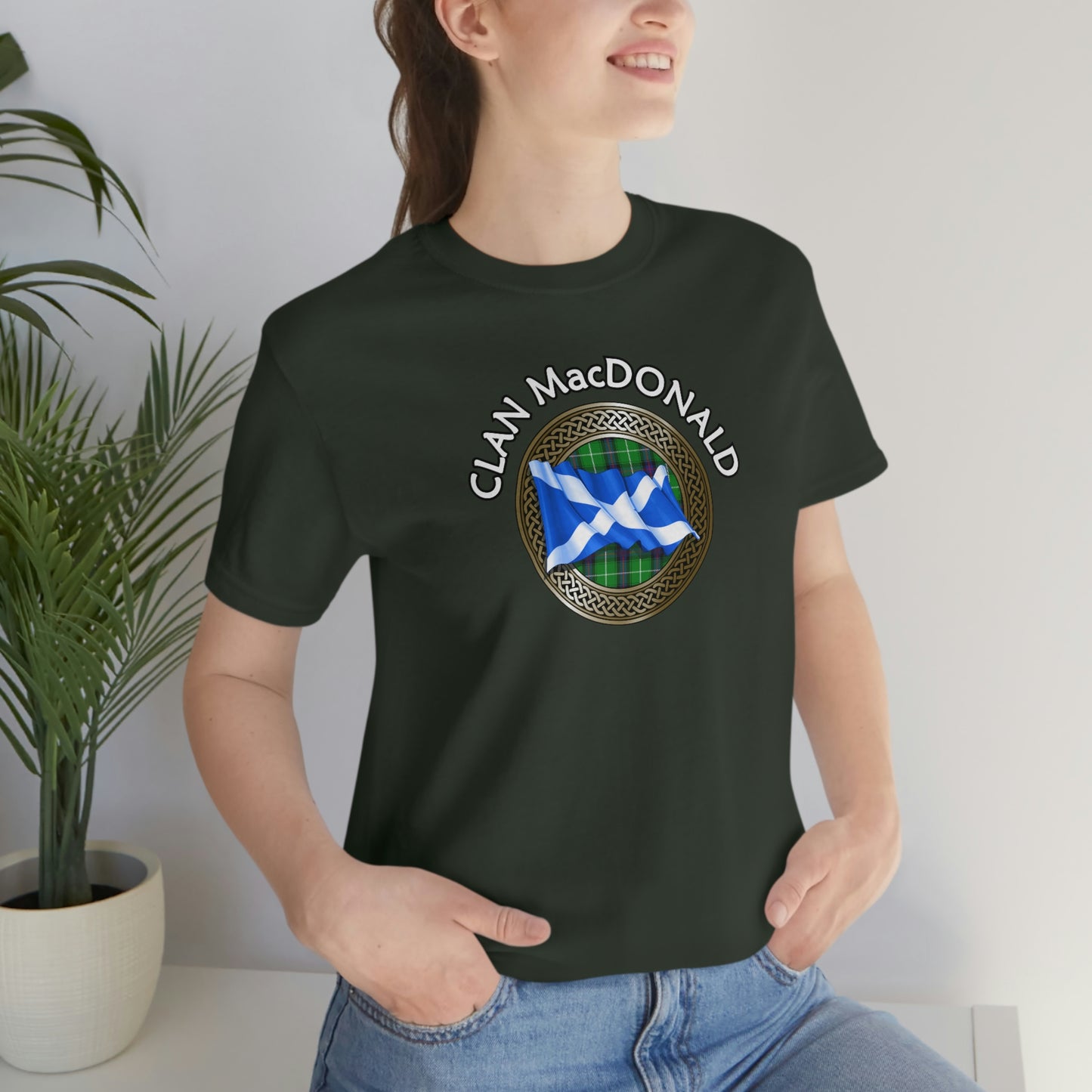 Clan MacDonald Tartan Knot & Flag T-Shirt