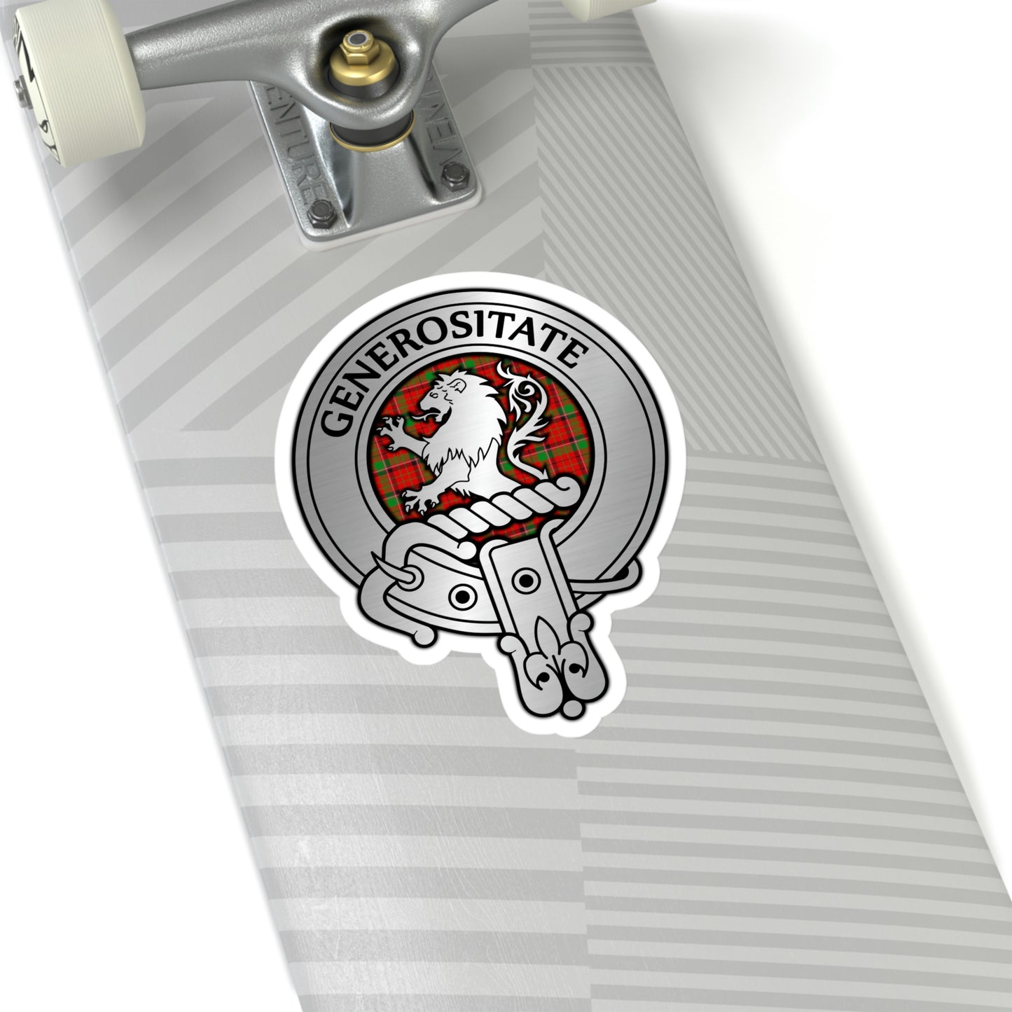 Clan Nicholson Crest & Tartan Kiss-Cut Stickers