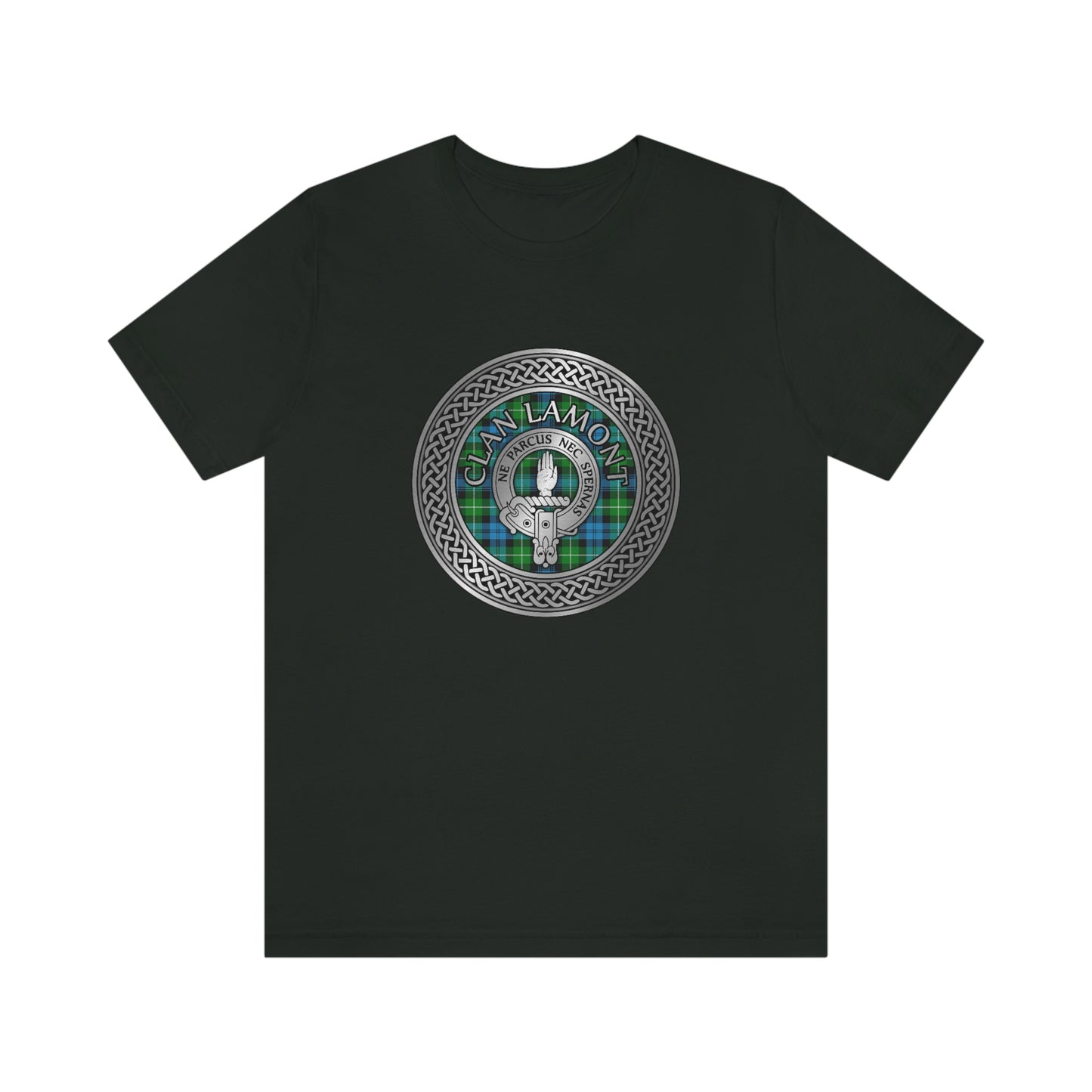 Clan Lamont Crest & Tartan Knot T-Shirt