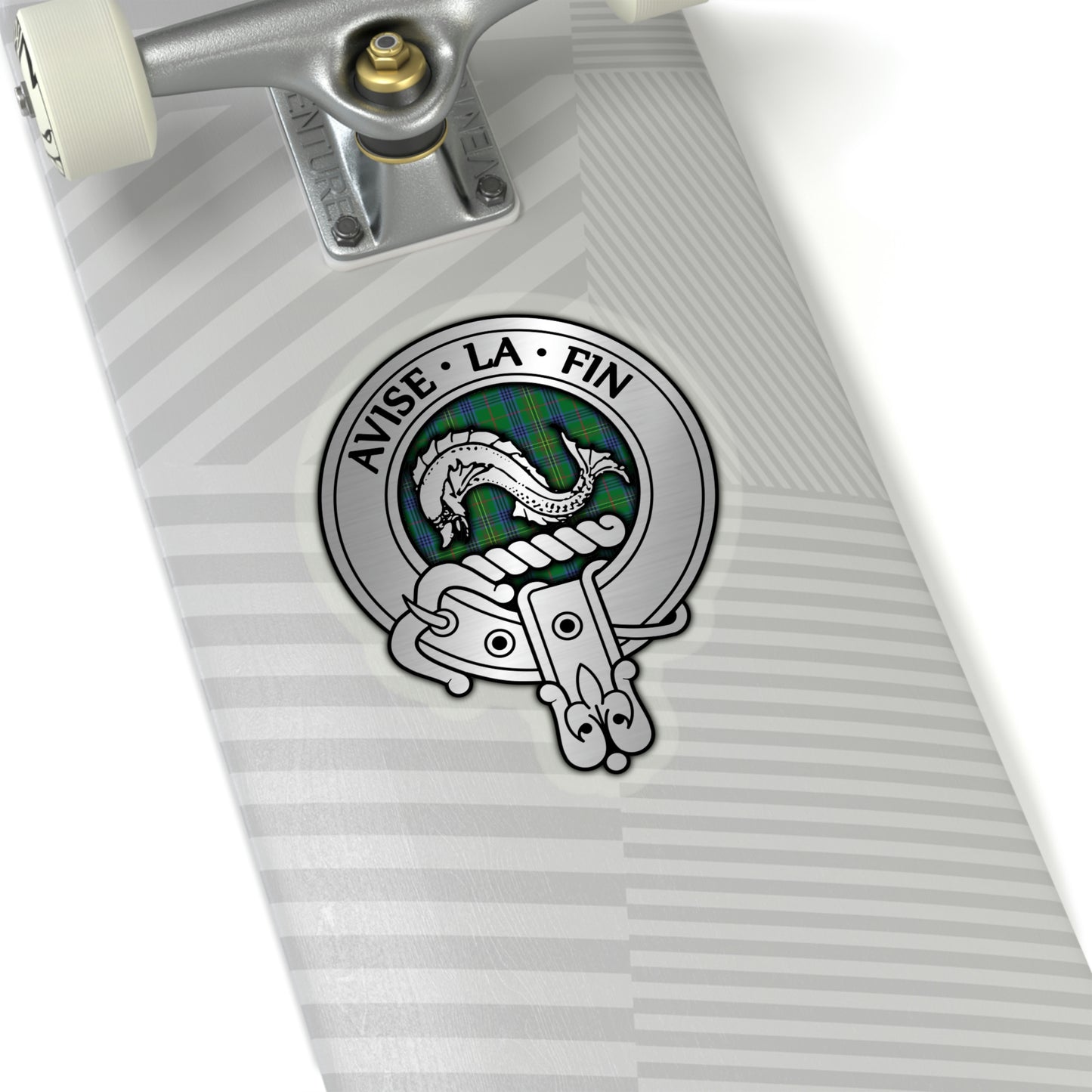 Clan Kennedy Crest & Tartan Kiss-Cut Stickers