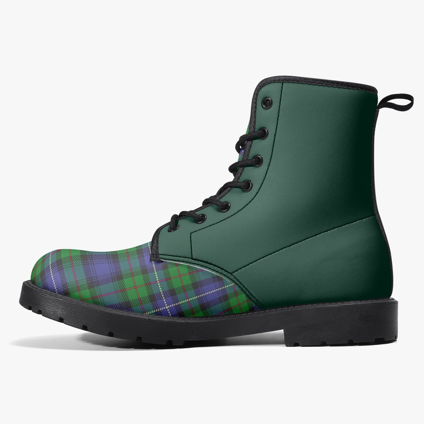 Clan Donnachaidh (Robertson) Crest & Hunting Tartan Leather Boots