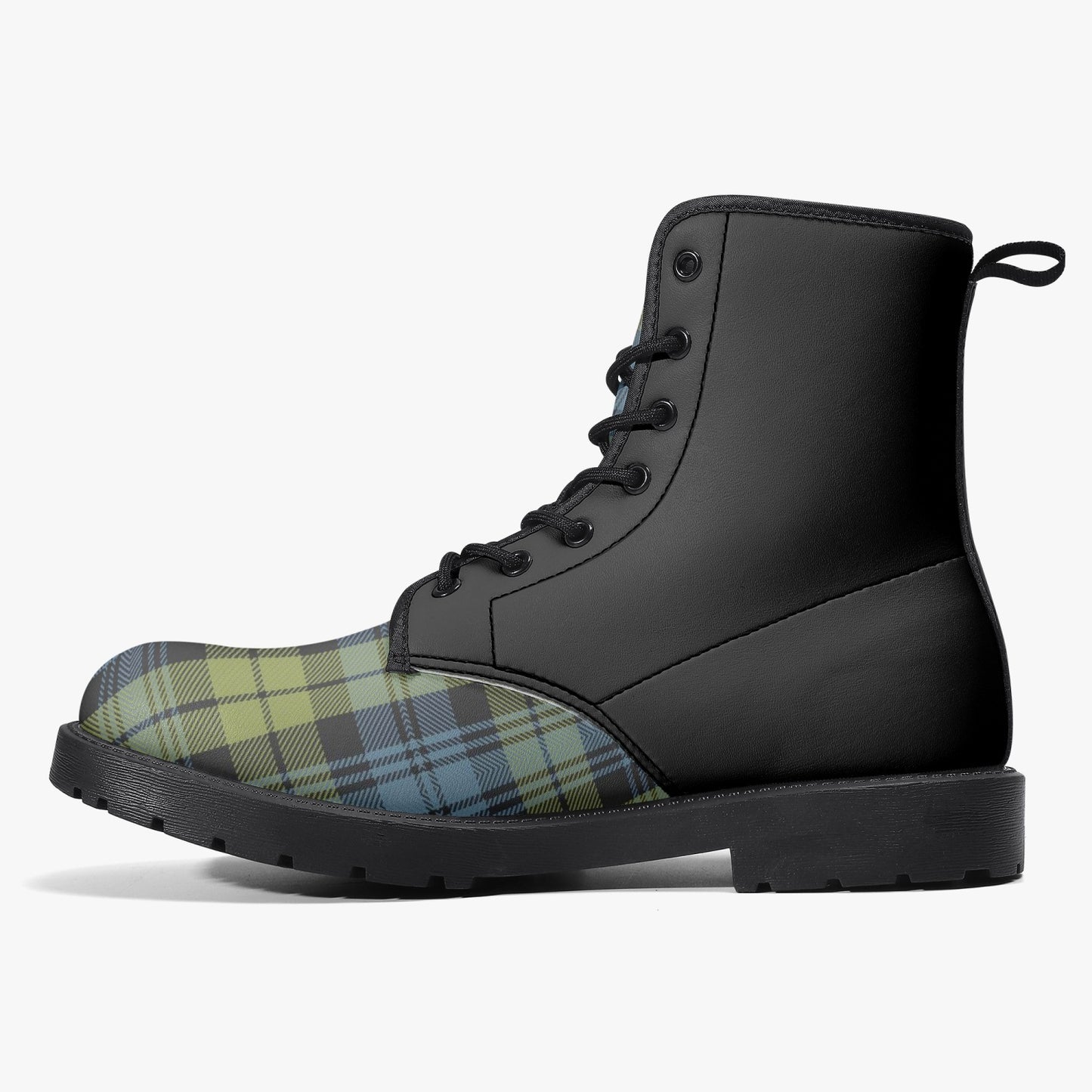 Clan Campbell Crest & Tartan Leather Boots