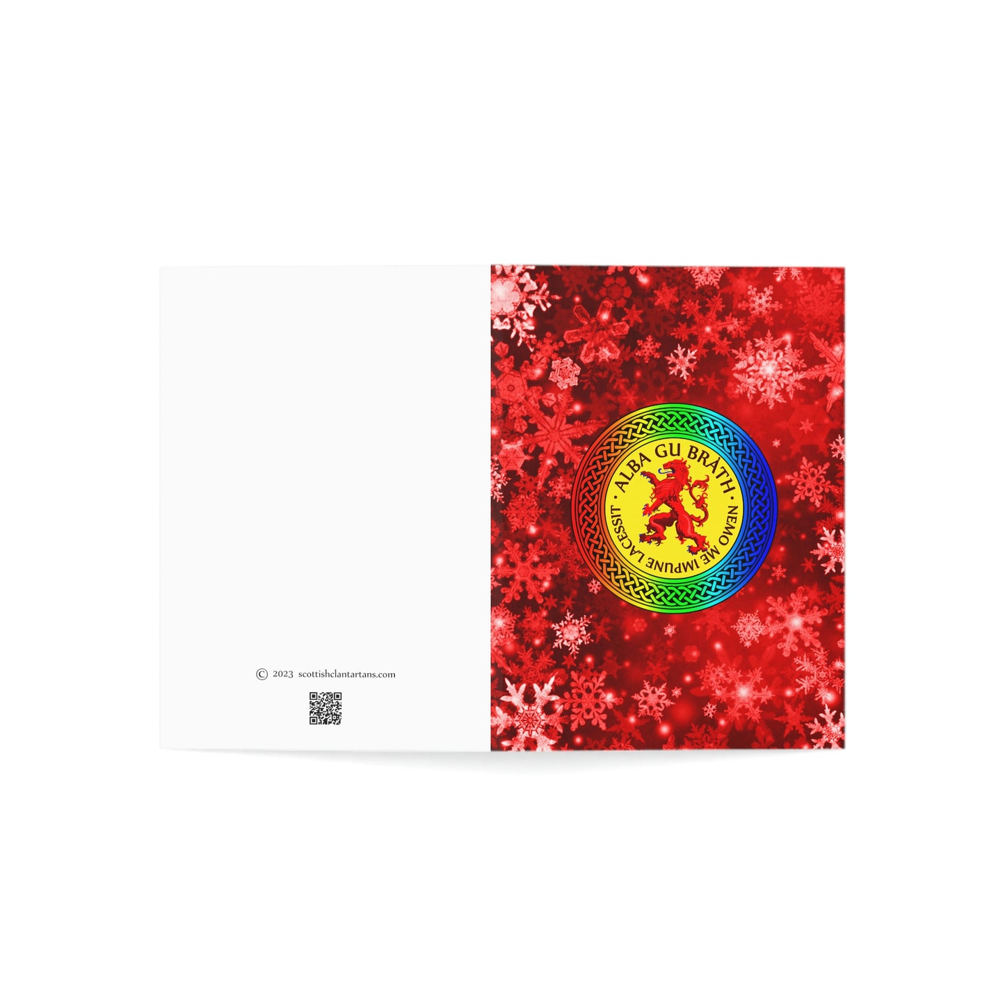 Alba Gu Brath Lion Rampant Rainbow Knot Greeting Cards (1, 10, 30, and 50pcs)