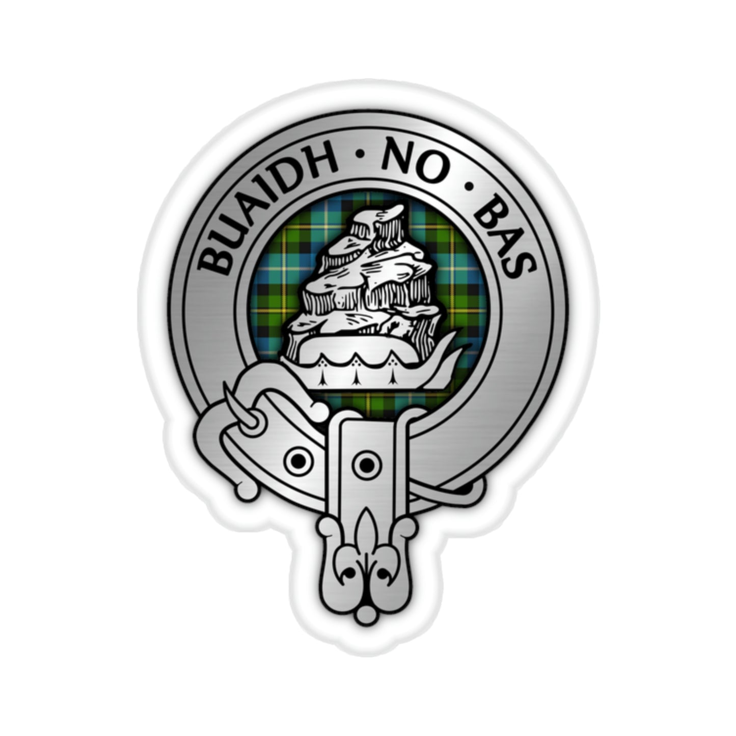 Clan MacNeil Crest & Tartan Kiss-Cut Stickers