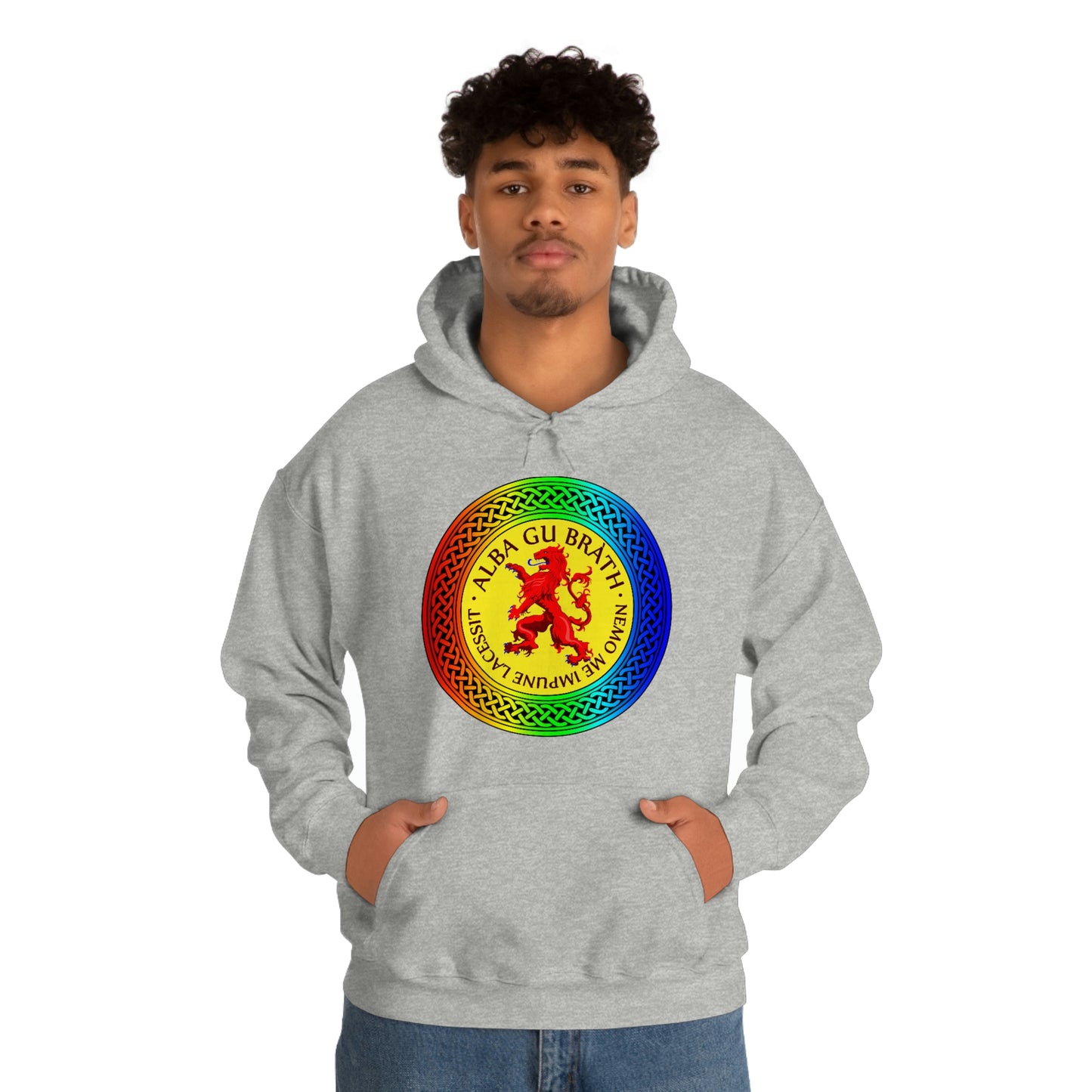 Alba Gu Brath Lion Rampant Rainbow Knot Unisex Heavy Blend™ Hooded Sweatshirt