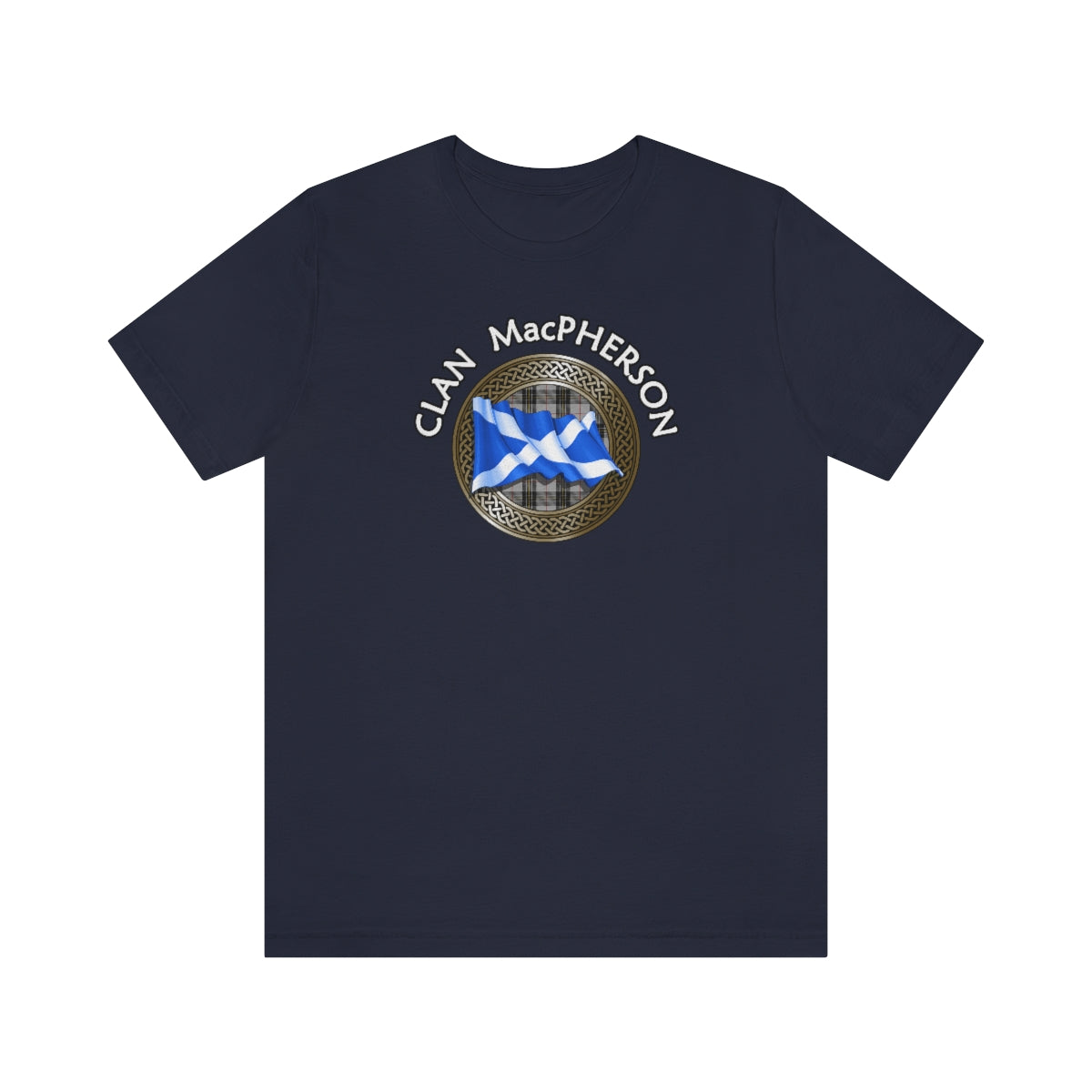 Clan MacPherson Tartan Knot & Flag T-Shirt