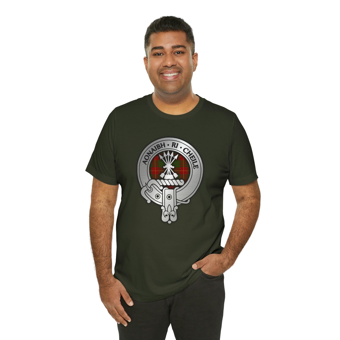 Clan Cameron Crest & Tartan | Unisex T-Shirt