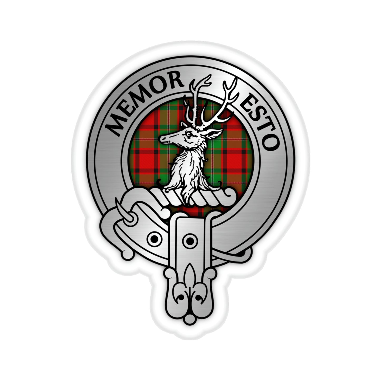 Clan MacPhail Crest & Tartan Kiss-Cut Stickers